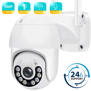 BESDER 5MP IP-kameraer PTZ Security Kamera Udendørs WiFi Menneskelige Opdage Auto Tracking 5X Digital Zoom-Overvågning CCTV-Kameraer ICSee