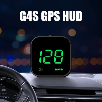 G4S GPS HUD Bil Head Up Display Indehaveren 2,5 Tommer Skærm Stå LED-Ur Kompas Speedometer, kilometer i timen høj hastighed Alarm On Board Computer
