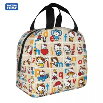 Sanrio Hello Kittys Frokost Taske til Skole Børn Kontor Sac Frokost Transportabel Termisk Køligere TAKARA TOMY Frokost Boks Håndtaske Gave