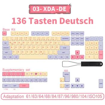 140 nøgler PBT-Tasterne XDA Profil ISO layout tysk-Tasten caps For Cherry MX Mekanisk Tastatur