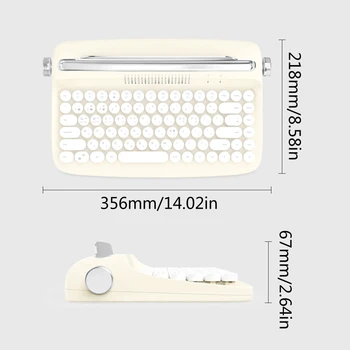 BT Mini Wireless Keyboard 86keys Runde Keycap Gaming Tastatur Plug and Play til Tablet Notebook Windows, macOS, Krom
