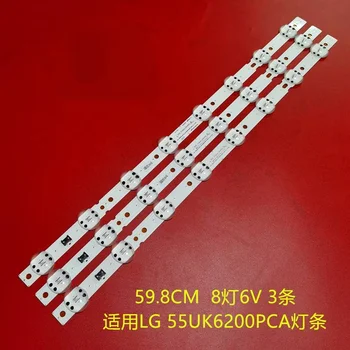 3 STK LED-Baggrundsbelysning Strip for 55UK6360PSF 55UK6360 55UK6300 55UK6200 55UK6470 55UK6400 TRIDENT_55UK63_S SVL550AS48AT5