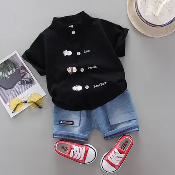Sommeren Baby Tøj til Børn i Drenge Mode-Shirt, Shorts 2Pcs/sæt Barn Casual Tøj Spædbarn Børn Træningsdragter passer sæt