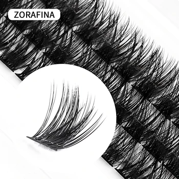 ZORAFINA A/M-Form Professionel Makeup Lndividual Vipper Cluster Pigge Lash Tjavsede Premade russiske Naturlige Bløde Falsk Eyelashe