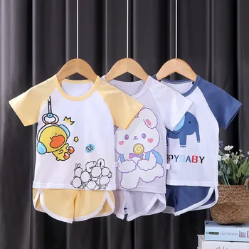 Brand Bomuld Baby Sæt Fritid Sport Boy T-shirt + Shorts Sæt Barn Tøj Baby Boy Tøj