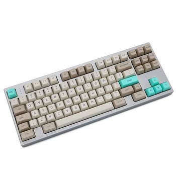 SA profil Dye Sub Keycap Sæt PBT-plast retro beige til mekanisk tastatur beige grå cyan gh60 xd64 xd84 xd96 87 104