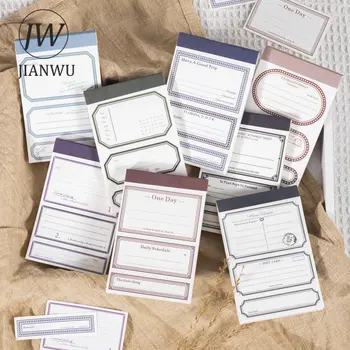 JIANWU 50 Ark Grænsen Dag-Serien Simpel Grænse Memo Pad Materiale Papir Kreative DIY Junk Tidende Collage Indretning Papirvarer