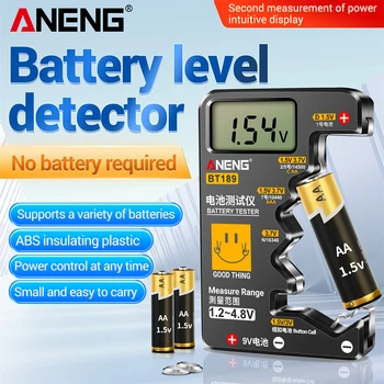 ANENG Digital Batteri Tester LCD-Display C, AA, AAA D N 9V 1.55 V Universel Knap Celle Batteri Tester Kapacitans Diagnostisk Værktøj
