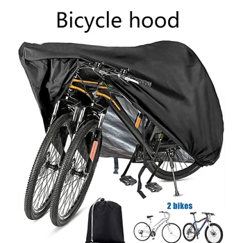 Ekstra Stor Størrelse Vandtæt Cykel Dække Oxford Vindtæt Støvtæt Anti-UV Udendørs cykelparkering Protektor for 1-2 Cykel