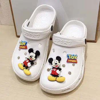 Disney Børnenes Sandaler Hvid Eva Have Sko Tegnefilm Mickey, Minnie Mouse Tøfler Sommer Strand Åbne Peep Toe Sko Størrelse 36-4