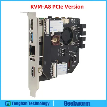 Geekworm KVM-A8 PCIe Version til Raspberry Pi 4 Model B KVM Over IP-HDMI CSI