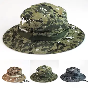 Mænd, Kvinder, Sport Boonie Vasket Bomuld Twill Hage Ledningen Militær Camouflage Jagt Hat Rejse Solen Cap Spand Stil Fiskeren Hat