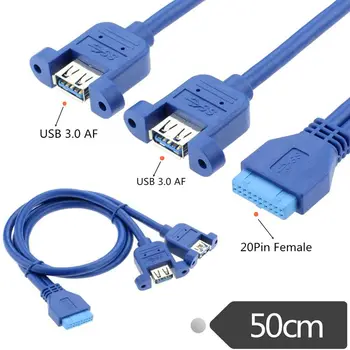 USB3.0 Øre Kabel-USB3.0 datakabel Bundkort 20p Til Dual USB 3.0-Baffel Kabel Med Ører 0,3 m 0,5 m