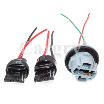 1 Sæt 2P Auto tilslutningsklemme Plug T20 W21W 7440 Bil Wire Stik Bil Kabel-Stik
