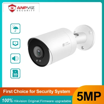 Anpviz 5MP POE Bullet IP Kamera Udendørs/Home Security Video Overvågning Kamera Med Lyd H. 265 Motion Alarm IP66 30m IR