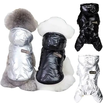 Vandtæt Vinter Varm Hund Buksedragt til Små Hunde Kostumer Læder Hvalp Jakke Chihuahua Pels Shih fransk Bulldog Tøj
