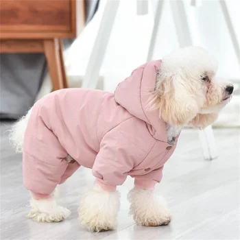 Vinter Varm Hundehvalp Buksedragt Overalls til Små Hunde Pet Tøj Shih Tzu Yorkie Pommerske Puddel mascotas Passer Pijama Perro