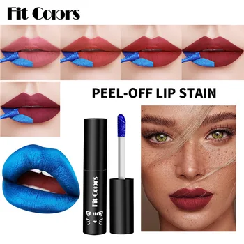 Fantastisk Peel Off Liquid Lipstick Non-Stick Cup Tear Off (riv af Lip Gloss Underligt Flydende Blading Peel & Afsløre Lip gloss Rød Lip Tint