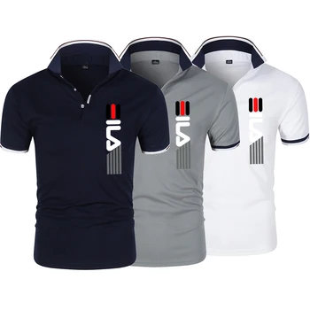 2023 Sommeren Nye Mænd Revers Anti-pillin Polo Shirt Broderet kortærmet Casual Business Mode Slim Fit Polo Shirt for Mænd