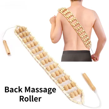 Træ Tilbage Massage Rulle Tov, Træ Terapi Cellulite Massage Værktøjer Selv Massage Værktøjer til Hals Ben Tilbage smertelindring kropspleje