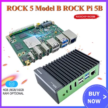 Radxa ROCK 5 Model B ROCK Pi 5B Rockchip RK3588 SBC Quad Core A76 2,4 GHz + Quad Core A55 1,8 GHz GPG NPU Valgfri Tilfælde Power