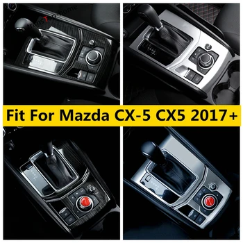 RHD LHD Transmission Skift af gearkasse Panel Frame Cover Trim Passer Til Mazda CX-5 CX5 2017 - 2023 ABS / Tilbehør i Rustfrit Stål