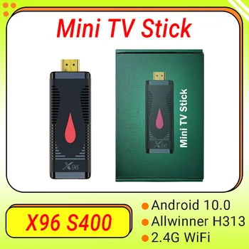 X96S400 Android 10.0 Smart TV Boks Allwinner H313 4K-2,4 G WiFi Set-Top-Boks Media Player H. 265 HEVC X96 S400 Mini TV Stick
