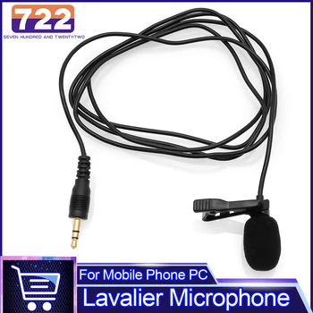 1 stk Sort Mini Lavalier Revers Clip-on Mikrofon-3,5 mm Mikrofon Til PC, iphone DSLR-Kamera, YouTube Optagelse Streaming Microfon