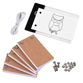 Flip Book Kit med Lys Pad LED lyskasse Tablet 300 Ark tegnepapir Flipbook med Bindende Skruer