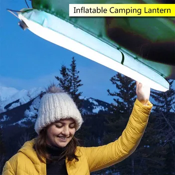 Oppustelig Camping Lantern Sammenfoldelig Bærbare Camping Lys LED USB Drevet Telt Lys Udendørs Emergency Travel Camping Udstyr