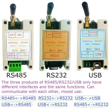 RS232 RS485 USB Trådløse Transceiver 433M 868M Sender og Modtager VHF/UHF Radio Modem Lange Afstande Modul