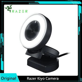 Razer Kiyo Streaming Webcam: Full HD 1080p 30 FPS Ring Lys w/Justerbar Lysstyrke - Indbygget Mikrofon Autofokus