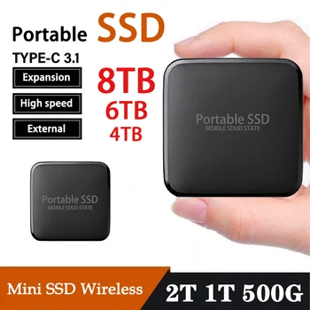 Bærbare 500GB SSD 1TB 2 4 6 TB 8TB USB 3.1 Type C Ekstern Harddisk, ssd-Lagring Mobile Harddiske Til Stationære Bærbare
