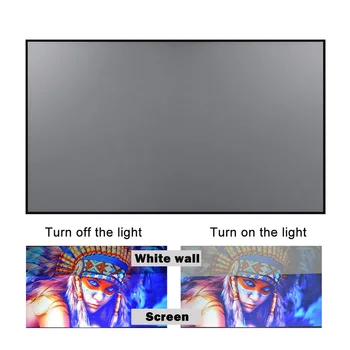 Projektor Skærm 60 72 84 100 120inch Reflekterende Stof projektionsskærm For XGIMI H3 Z6 H2 JMGO Xiaomi YG300 Espon Beamer
