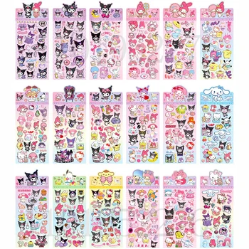 60/180pcs Sanrio Mærkat Kawaii Hello Kitty Cinnamoroll Kuromi Min Melodi Guka Mærkat Papirvarer Engroshandel skoleartikler Præmie