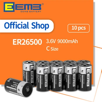 EEMB 10STK ER26500 Batteri 3,6 V Lithium-Batterier C Størrelse 9000mAh PLC Batteri til vandmåler Vindue Sensor Hjem Skærm