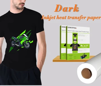 A4 mørk lys T-shirt Heat transfer papir, bomuld, stof inkjet printer ,strygejern på transfer papir til tøj