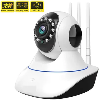HD 3MP WiFi IP-Kamera Smart Home CCTV 360 PTZ Kamera Overvågning Indendørs Sikring Pet Baby Video Monitor Secur Cam