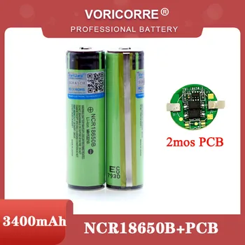 Nye Originale Beskyttet 18650 NCR18650B Genopladelige Li-ion-batteri 3,7 V Med PCB 3400mAh Til Lommelygte batterier brug