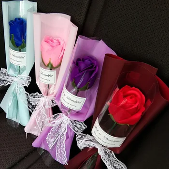 Nye Kunstige Roser, Sæbe Blomster Kreative Romantisk Bryllup Favoriserer Valentinsdag Gaver, Sæber Buket Party Dekorationer