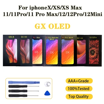 Original Gx Lcd-Skærm Til Iphone X Xr Xs Xsmax 11 12 Pro Max Lcd-Touch Screen Digitizer Udskiftning Af Bedste Kvalitet Pantalla