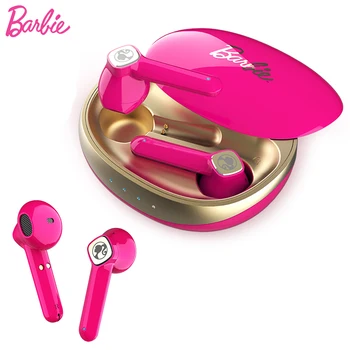 Barbie Trådløse Headset Bluetooth Hovedtelefon Søde Lyserøde Retro Mode Tilbehør Bærbare Hovedtelefoner Piger Elektroniske Gave