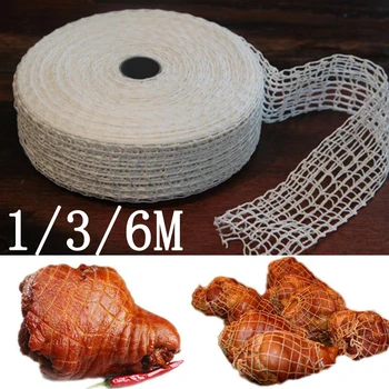 1/3/6 Meter Bomuld Kød Net-Skinke, Pølse, Netto, Slagter String Pølse Net Roll hotdog Net Pølse Emballage Værktøjer Engros Hjem