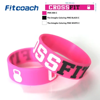 2 Stk Pink CROSS FIT ARMBÅND CrossFit Armbånd, Silikone Armbånd Band for Kvinder