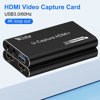 USB3.0 HDMI Video Capture-Kort 1080P@60Hz HDMI Loopout 4K30Hz Spil Optagelse af Live Streaming USB3.0 Video Grabber til PS4 Kamera