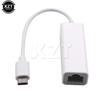 USB-C Type C Ethernet USB-C til RJ45 Netværk Kort Splitter-Adapter, Lan-Adapter, 10/100Mbps til MacBook Bærbare PC, Kabel-Tilbehør
