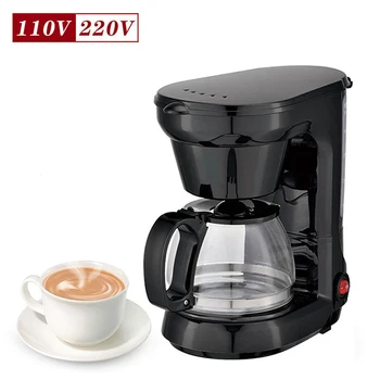 750ML Høj Kapacitet italienske Semiautomatiske Og Kaffefaciliteter Automatisk Dryp Kaffemaskine Amerikansk Mælk Te Maskine Kaffe Pot