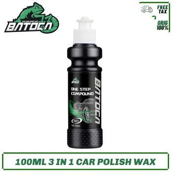 Batoca Car Wax 100 ml 3 i 1 Et Skridt carnaubavoks polske Voks Fjerner Ridser Maling Pleje slibemiddel Gloss Wax Polish Kit