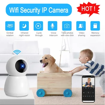 Overvågningskamera Night Vision Baby Monitor 2-Vejs Audio 1080P HD-Video Motion Detection, Intelligent Wifi-Sikkerhed, IP Kamera