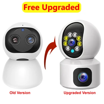 2K 4MP Dual-Skærm, Smart Hjem WiFi IP-Kamera Indendørs Overvågning PTZ CCTV 360 Video Monitor for Baby - / Nanny / Pet Cam